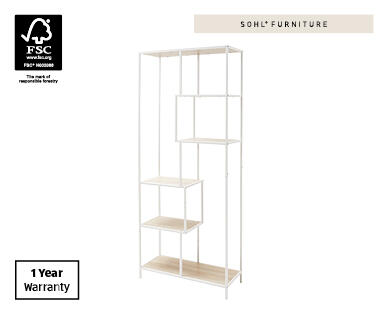 Contemporary White Bookcase