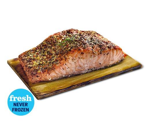 Fresh Maui Pineapple Atlantic Salmon on a Cedar Plank