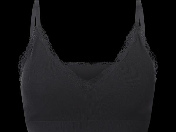 Ladies' Ribbed Bra with Lace