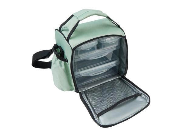 Livarno Home Green Cool Bag with Lunch Boxes