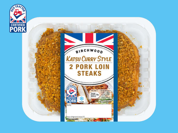 Birchwood 2 Katsu Curry Style Pork Loin Steaks