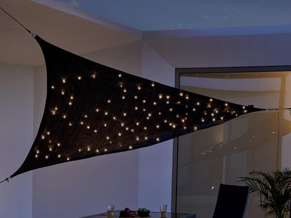 Tenda a vela parasole con illuminazione LED