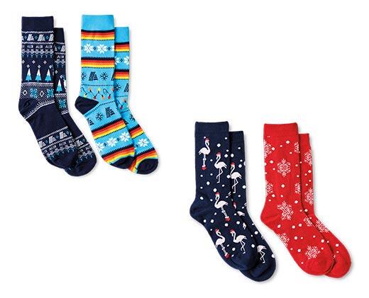 Merry Moments 
 Men's or Ladies 2pk Holiday Socks