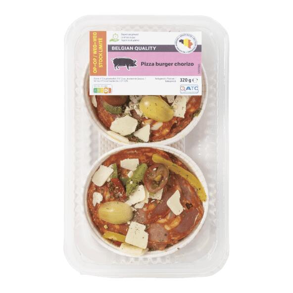 Burger pizza au chorizo, 2 pcs