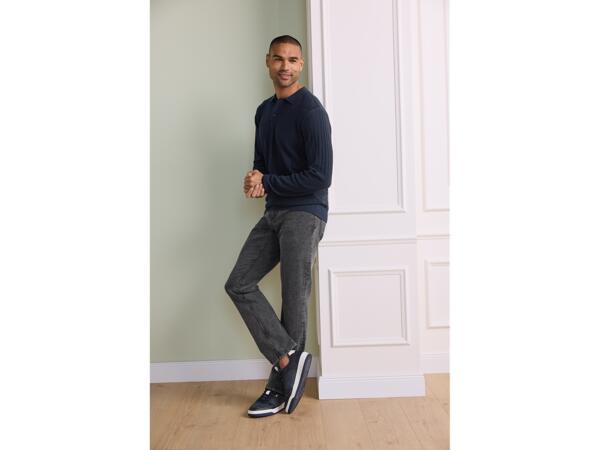 Men's Long Sleeve Polo Jumper