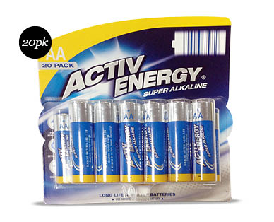 AA or AAA Alkaline Batteries 20pk