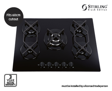 Black Edition 70cm Gas Cooktop