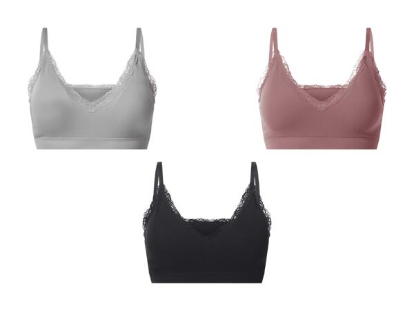 Geripptes Bustier mit Spitze