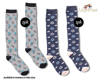 Ladies Wellington Socks 1pk