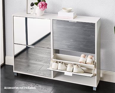 Mirrored Shoe Cabinet