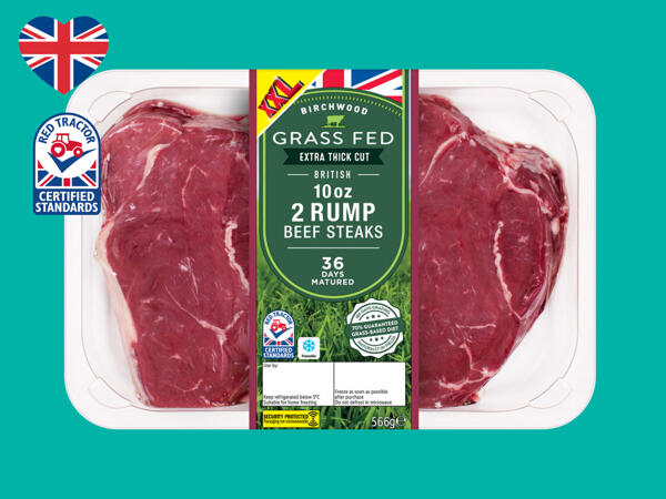 Birchwood 2 Grass Fed British Beef Rump Steaks