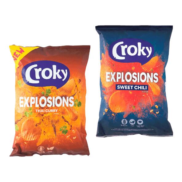 CROKY(R) 				Chips gaufrées Explosions