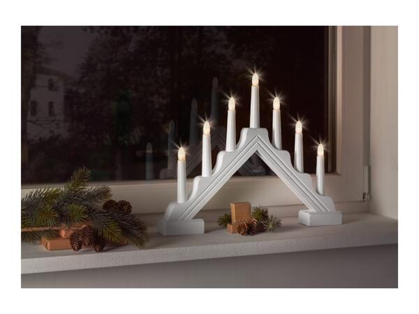 Livarno Home White LED Candle Bridge - Angled Arch