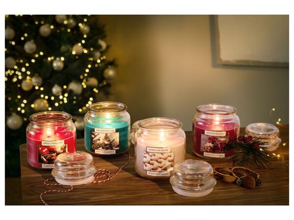Scented candle with lid