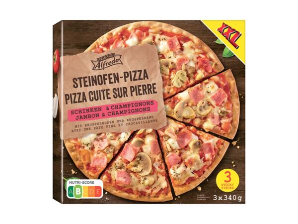 Pizza cuite sur pierre XXL