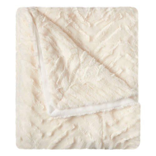 Super Soft Sculpted Throw, Cream