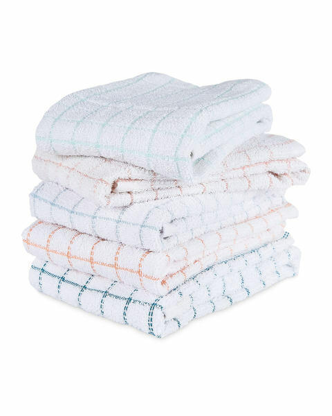 Green Cotton Terry Tea Towel 5 Pack