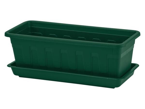 Balcony box with tray, 40cm