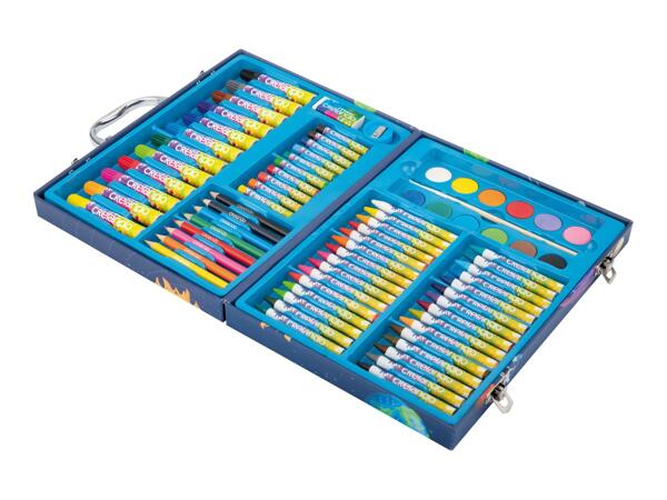 Crelando Kids' Art Case - 76 Piece Set - Blue