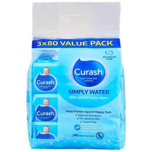 Baby Water Wipes 3x80 Pack