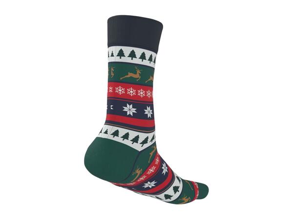 Esmara Men's Green & Navy Christmas Socks - 3 Pairs