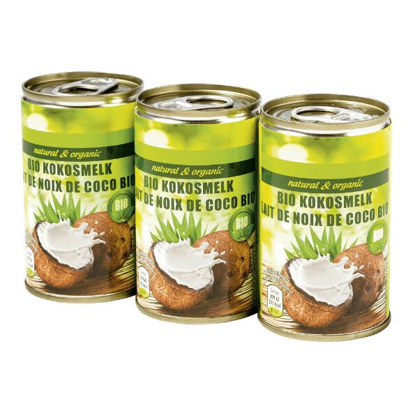 Lait de coco bio, 3 pcs