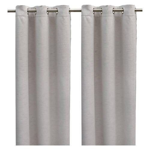 84" Room Darkening Window Curtains - Beige, 2 pack