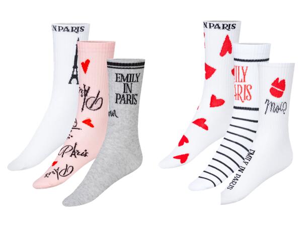 Emily in Paris strumpor, 3-pack