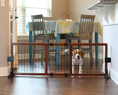 Heart to Tail Freestanding Wooden Pet Gate