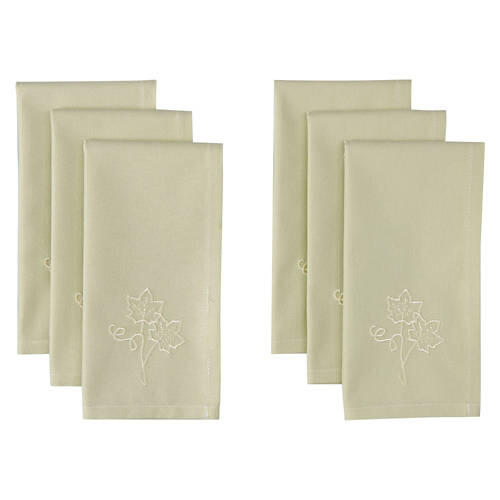 6 Pack Napkins - Floral Vines