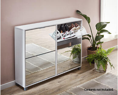 Mirrored Shoe Cabinet