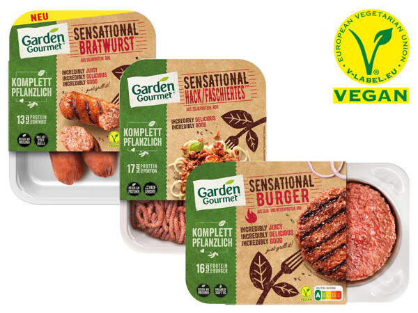 Garden Gourmet Sensational Faschiertes, Burger oder Bratwurst