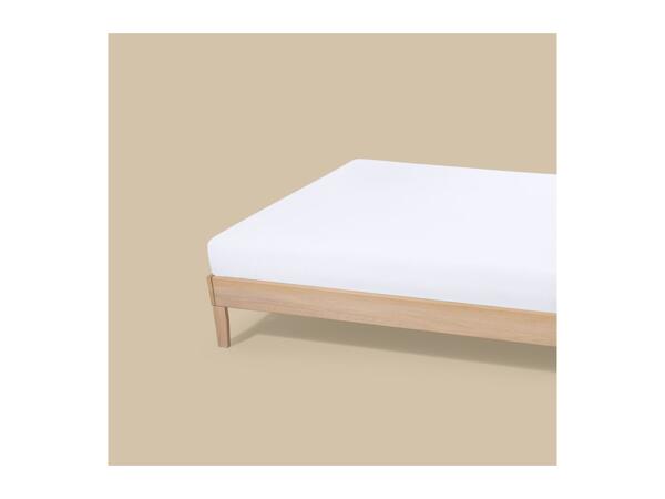 White Jersey Fitted Sheet - Double