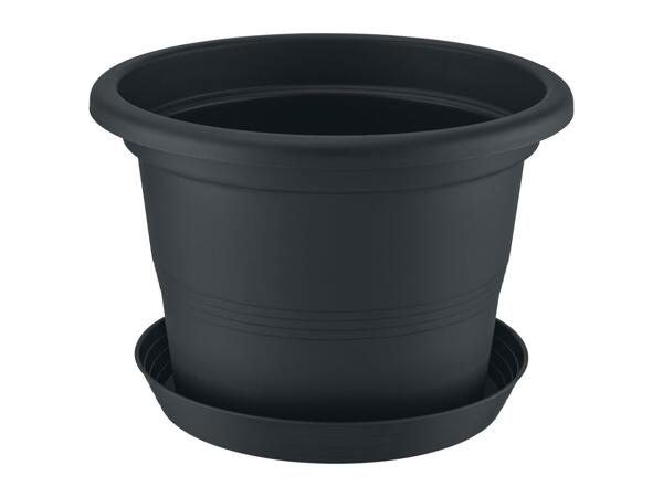 Parkside 40cm Planter and Saucer Set - Grey