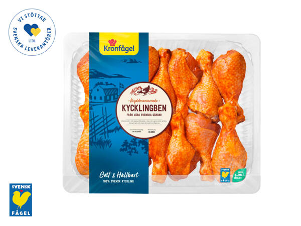 Kronfågel kycklingben marinerade