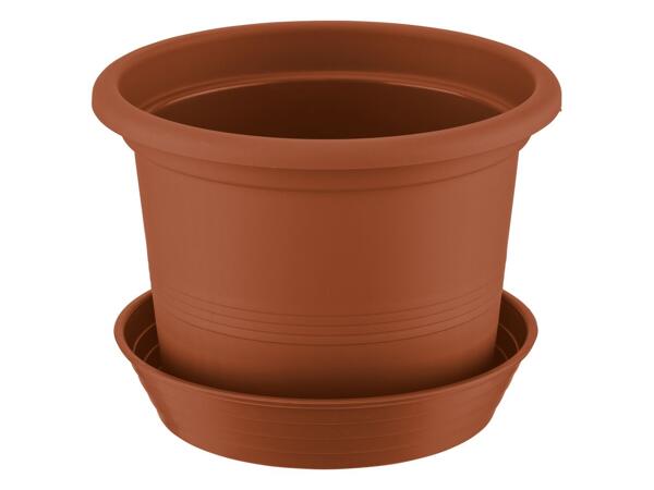 Plant plot with saucer, 15cm
