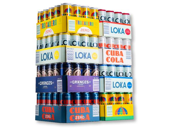 Loka/Trocadero/ Cuba Cola/ Gränges lättöl 2,1%