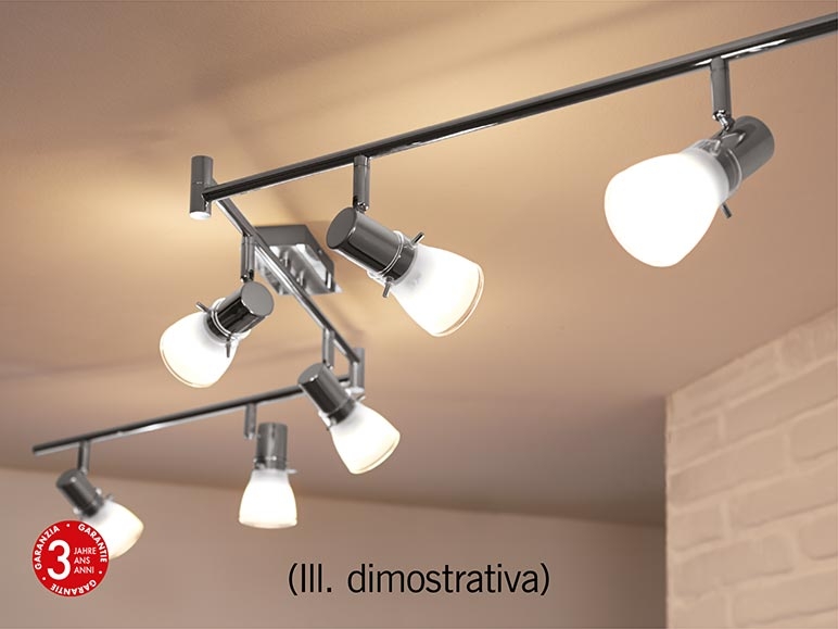 Base con faretti LED da soffitto