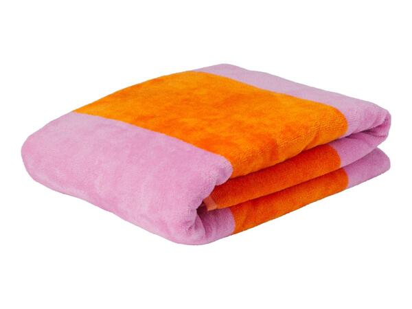 Crivit Orange & Pink-Striped Beach Towel