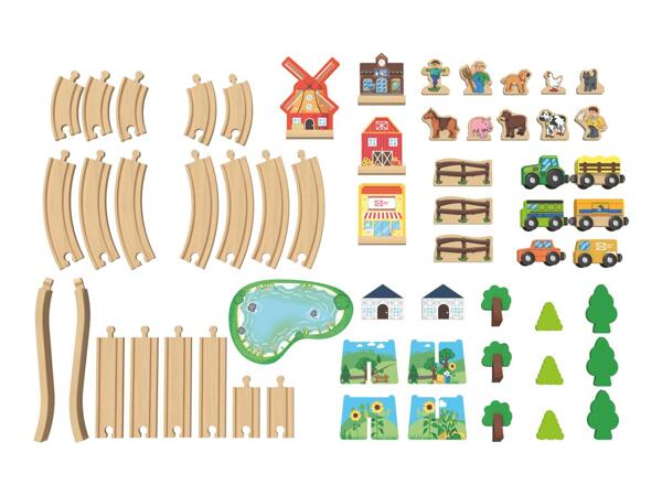 Playtive Farm/​Dinosaur Wooden Train Set
