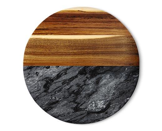 Crofton 
 Wood and Marble Serving Board