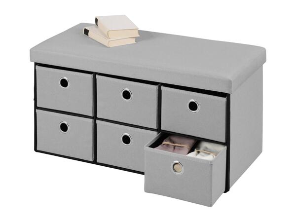 Livarno Grey Storage Ottoman
