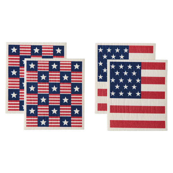 Crofton Star Checker Swedish Dish Cloths - 4Pk