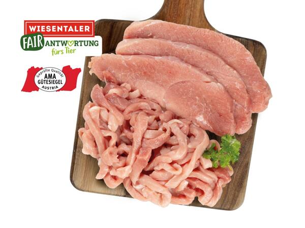 Frische Tierwohl Schnitzel oder frisches Geschnetzeltes