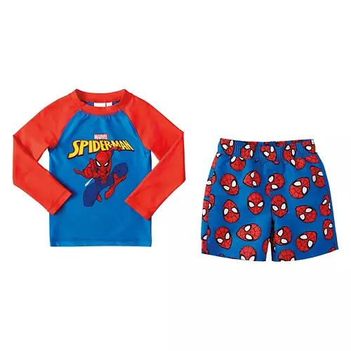 Children's Spiderman Character Swimsuit Set -XS
