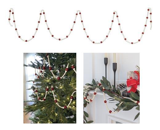 Merry Moments 
 Holiday Wooden Beaded Garland