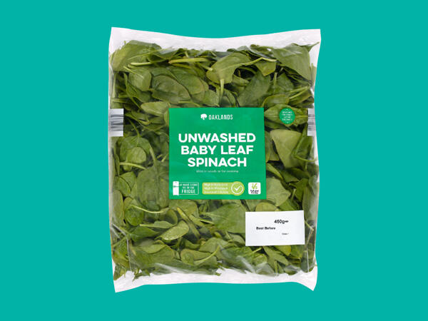 Oaklands Unwashed Baby Leaf Spinach