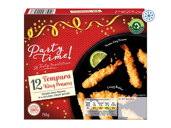 Partytime 12 Piece Tempura King Prawns - Lidl - Great Britain ...