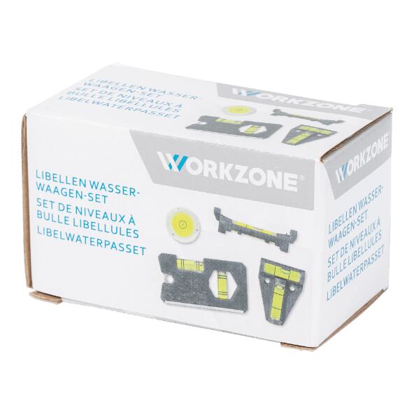 WORKZONE(R) 				Lot de niveaux à bulle, 4 pcs