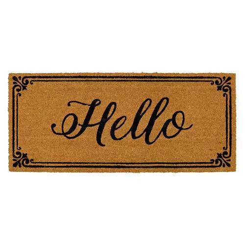 20" x 46" Estate Coir Mat - Hello